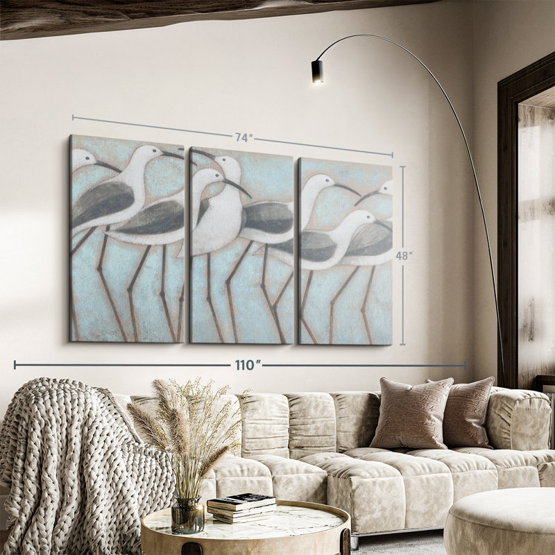 «Coastal Parade», 3 pièces, H 48 po x l 74 po x P 1,25 po