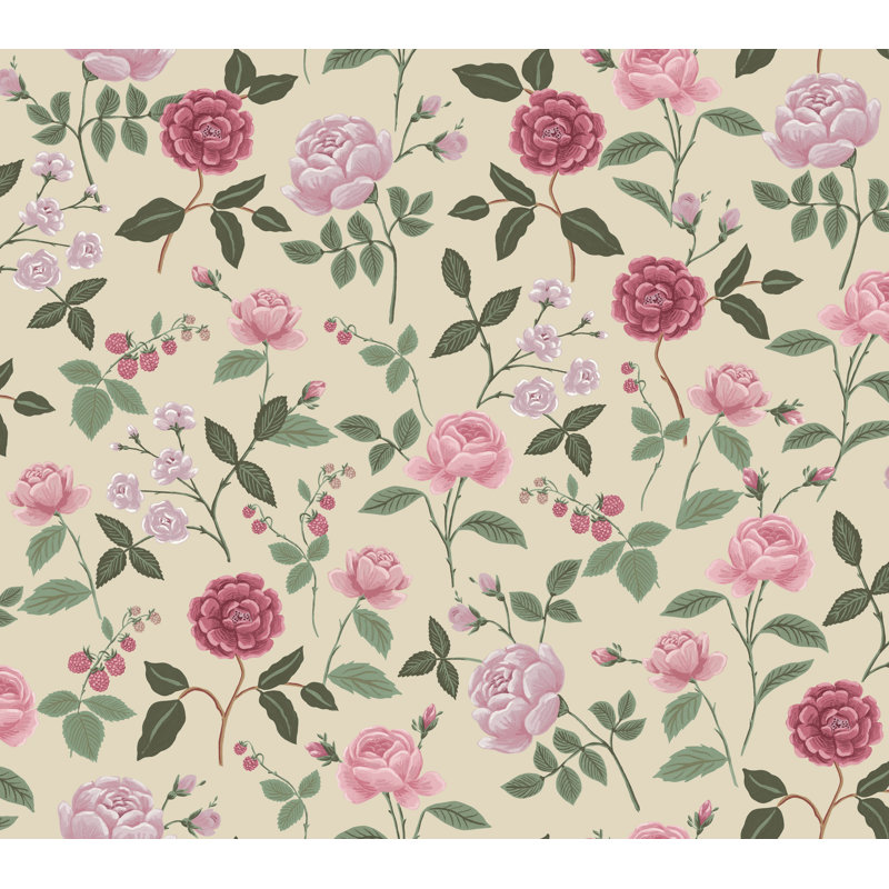 Papier peint Roses, Lin