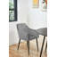 Ailina 49cm H Tufted Velvet Upholstered Upholstered Back Stacking Side Chair in Grey