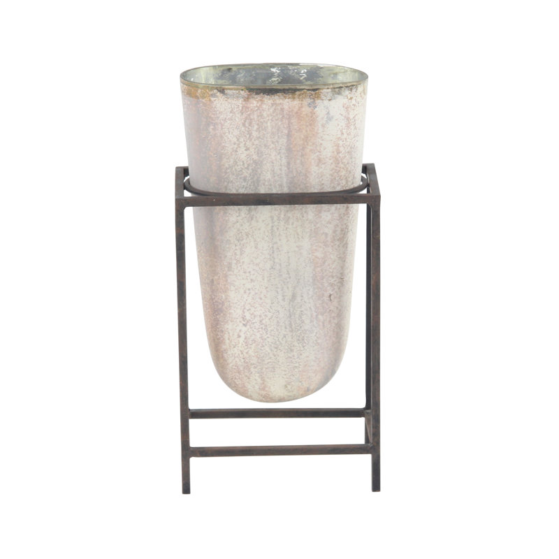 Vase de table en verre Lafon, H 16 po x l 7 po x P 4 po