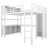 Metal Loft Bed With Wardrobe And L-Shaped Desk, Full Size Loft Bed With Storage Cubes And Shelves, Heavy Duty Loft Bed For Kids Teens Adults-251821316