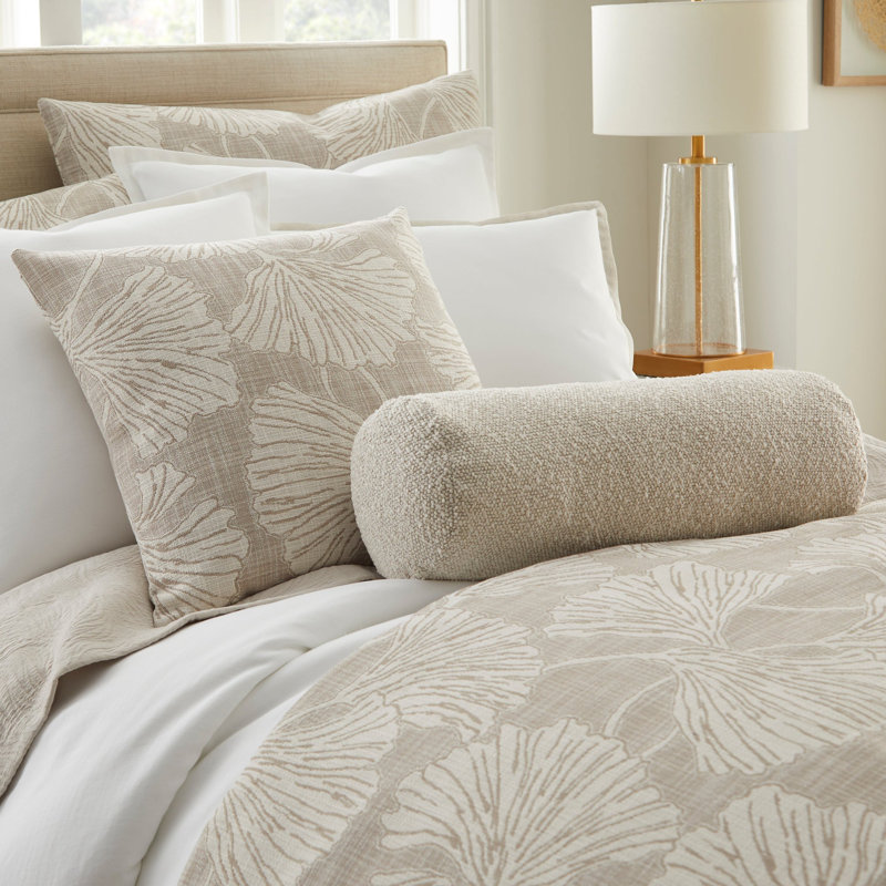 Leto Woven Chenille Pillow Made-To-Order, Bolster 9"H x 48"W, Cloud