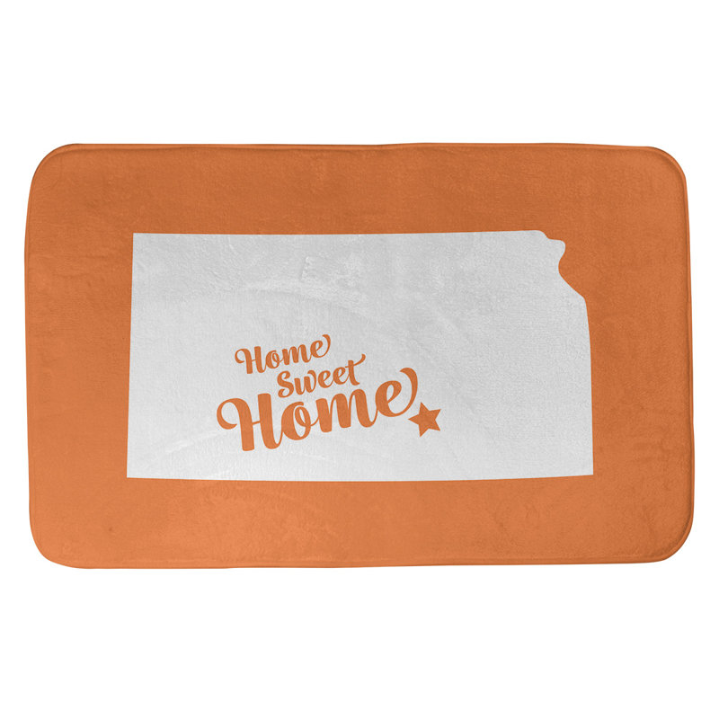 Tapis pour salle de bain wichita doux, l 17 po x L 21 po, Orange