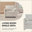 Fauteuil fixe-moderne, fauteuil simple élégant avec coussin en chenille doux pour le salon, la chambre à coucher et le bureau