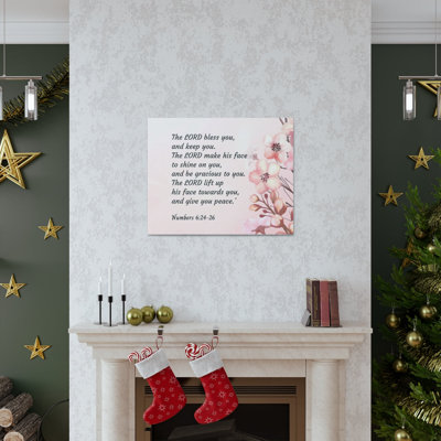 Shine on You Numbers 6: 24-26 verset biblique - art textuel sur toile tendue