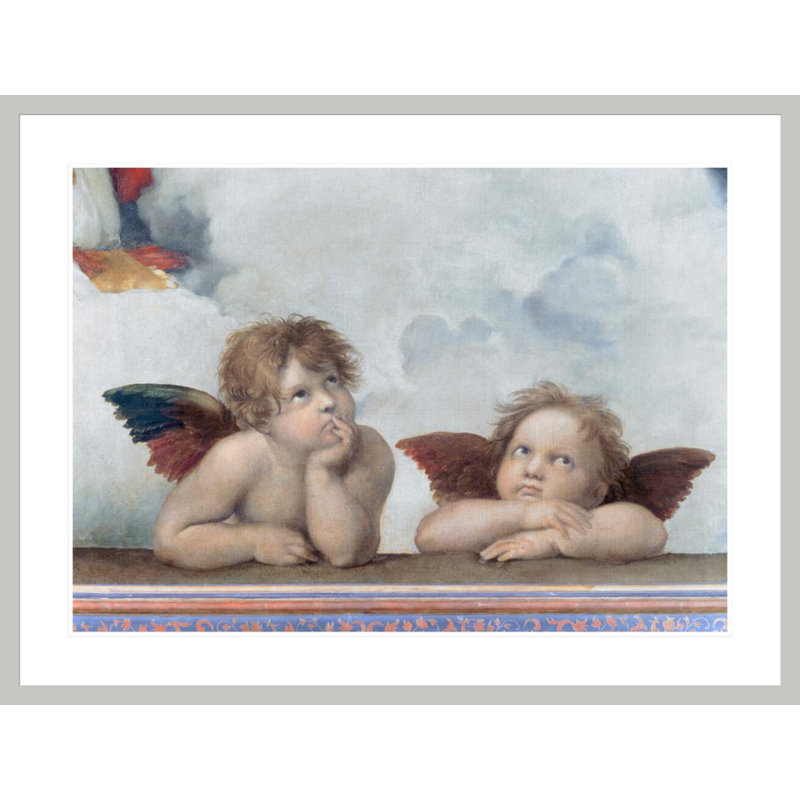 Putti de la Madone Sixtine par Raphael, 31.62" H x 41.5" W