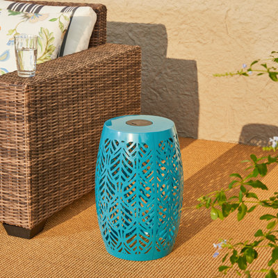 Loiret Accent Stool or Garden Stool with Solar Powered Light