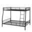 Lit superposé double en métal - capacité de 450 lb, structure grand lit peu encombrante