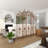 Metal Hinged Foldable Arched Partition 5 Panel Partition Room Divider Screen with Acanthus Design