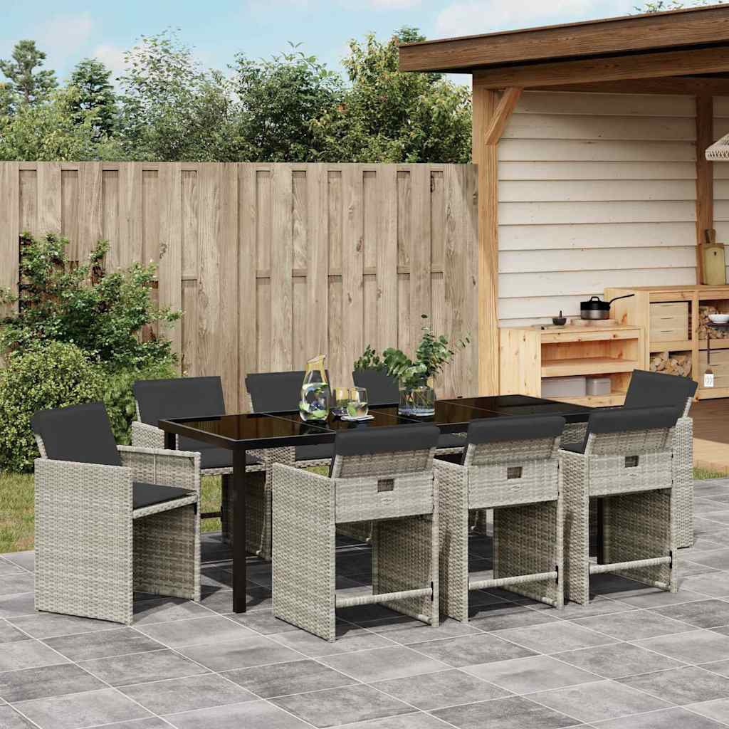 Rosalind Wheeler Garden Dining Set Poly Rattan Outdoor Furniture Patio ...