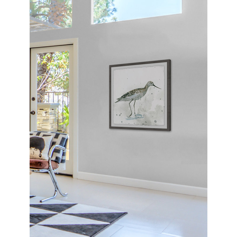 «Out and About II», reproduction de peinture à l'aquarelle encadrée, H 18 po x l 18 po x P 1,5 po