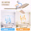 Ventilateur de plafond 46 pouces avec lumières 3 pales ABS 6 vitesses moteur à télécommande pour la chambre à coucher