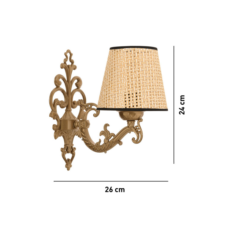 Lampe murale, Doré