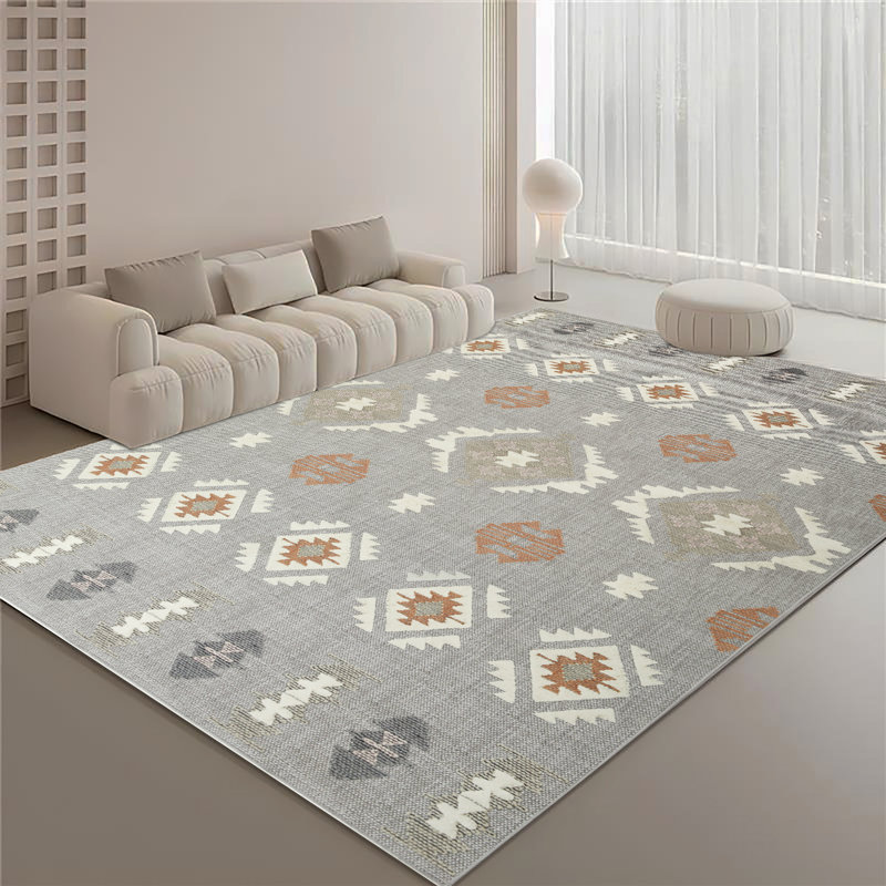 Minimalist Geometric Printed Area Rug, Rectangle 60 x 110 cm