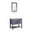 Meuble-lavabo gris 30 po avec miroir et plateau seulement