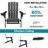  Folding Adirondack Chairs Weather-Resistant HDPE Outdoor Firepit Chairs With Cup Holder-630894788
