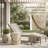 Rustic Magnesium Oxide Side Table with Simulated Braided Cord Accent, Indoor and Outdoor Accent Table