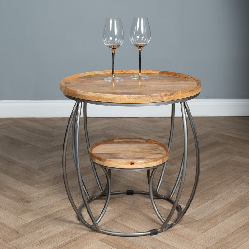 Komal End Table, Grey
