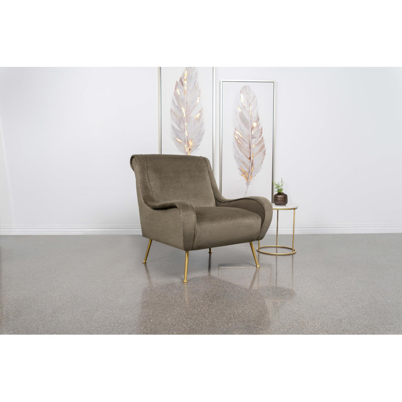 Upholstered Armchair, Truffle Velvet