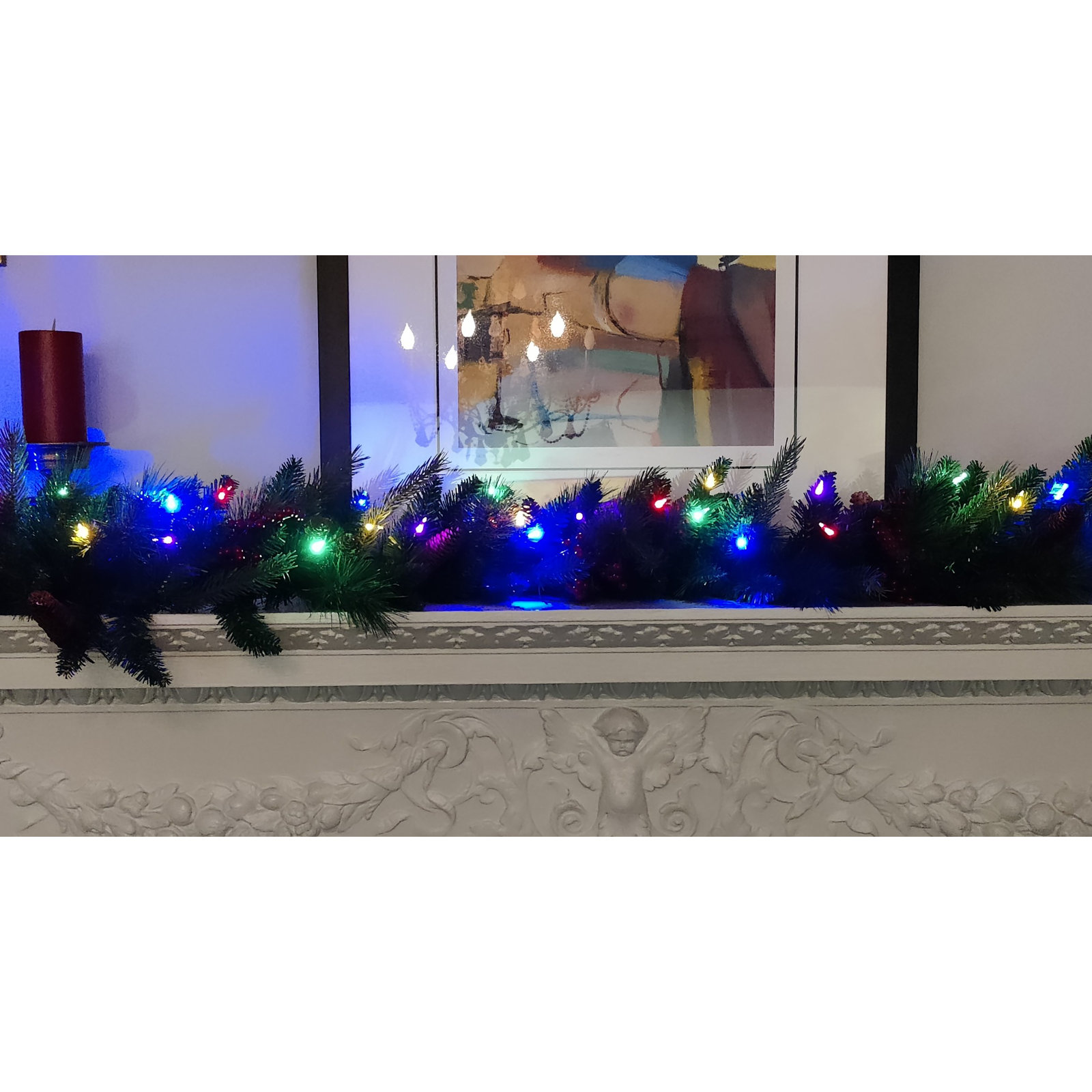 Woodland Berry B/O Lighted Garland, 9'