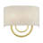 2 Light English Bronze ADA Sconce With Hand Crafted Oatmeal Fabric Shade With White Fabric Inside-1735519368
