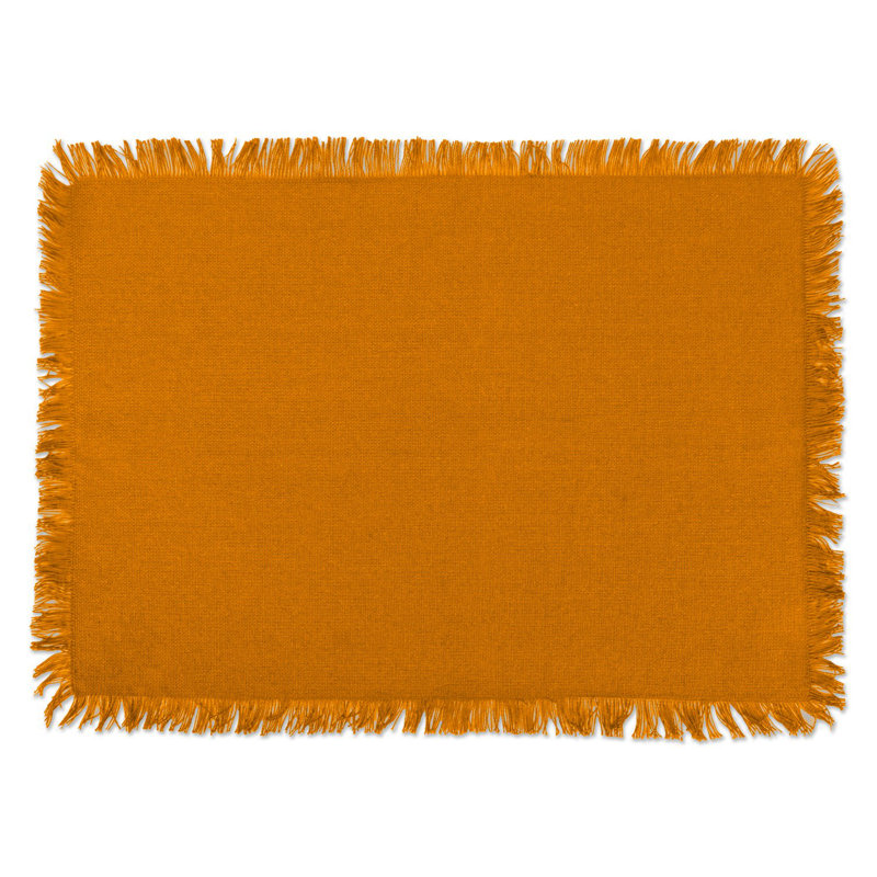 Laszlo Cotton Rectangle Placemat, Pumpkin Spice