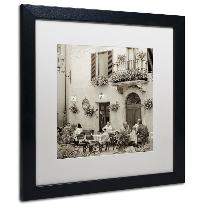 Alan Blaustein, «Tuscany Caffe VI», reproduction de photo encadrée, H 16 po x l 16 po x P 0,5 po, Blanc