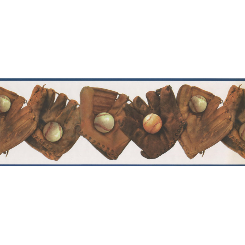 Bordure de papier peint avec boules Jacobus Baseball L 0,7 pi x l 180 po