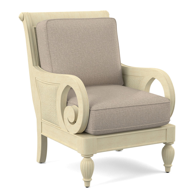 Grand View 71.12Cm Wide Armchair, Bisque Finish, Neutral Performance Plaid; 0121-93