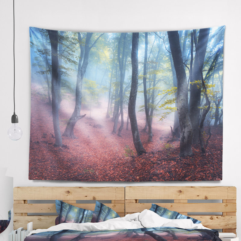Tapisserie «Schafer Landscape Mysterious Fairytale» en bois vert, H 32 po x l 39 po