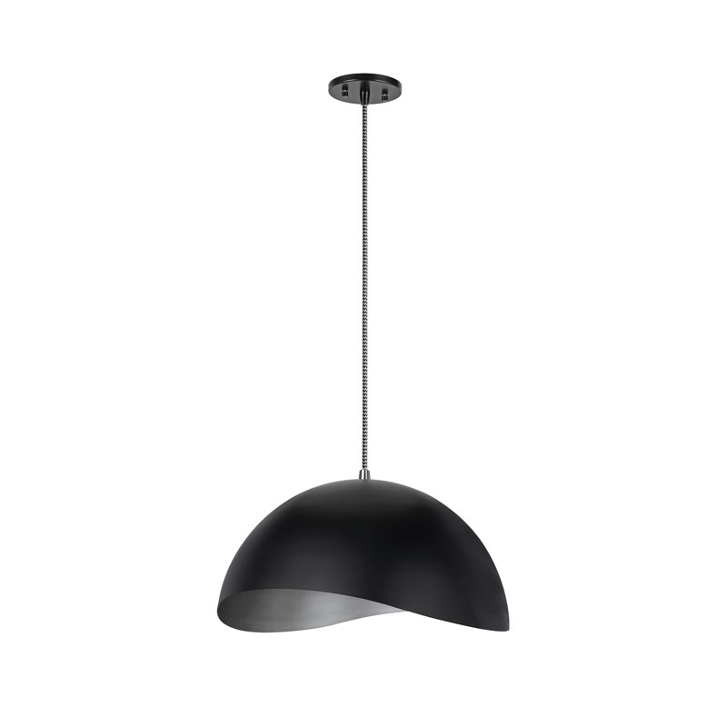 Luminaire suspendu pour dôme simple Manilow, Argent