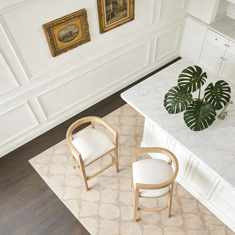 Tabourets de bar, Beige + brun clair
