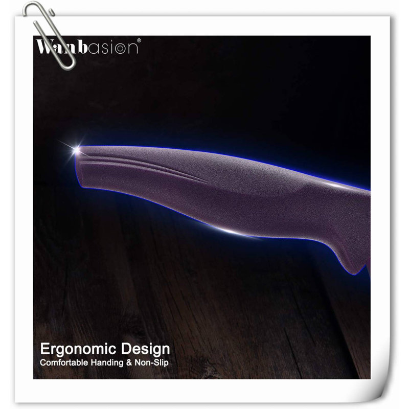 Rephen Knife 6 Piece Assorted Knife Set, Purple