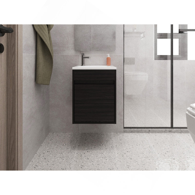 Lavabo de salle de bain Sutcliffe, noir, Noir