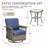 Swivel PE Wicker Rattan Outdoor Rocking Chairs Set With Side Table (4 Chairs And 2 Side Table)-1349886700