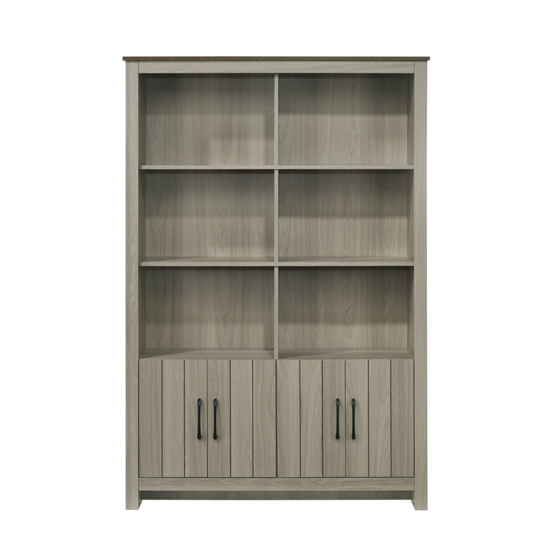 Bibliothèque en chêne gris Nyla