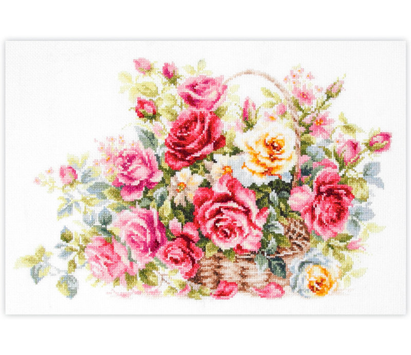 Basket with Roses 70-19 Counted Cross-Stitch Kit