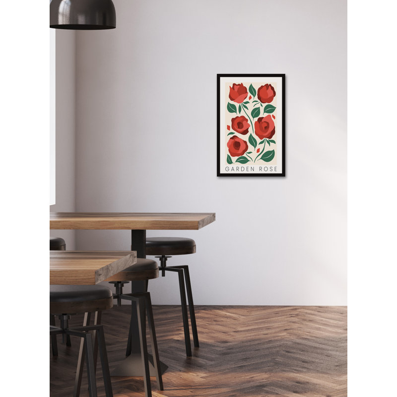 Garden Rose by Marmont Hill - Single Picture Frame Painting, 30cm H x 20cm W