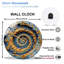 Horloge murale texturée en spirale texturée, horloge murale 12 po