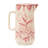 Hand-Painted Stoneware Pitcher with Botanical Design