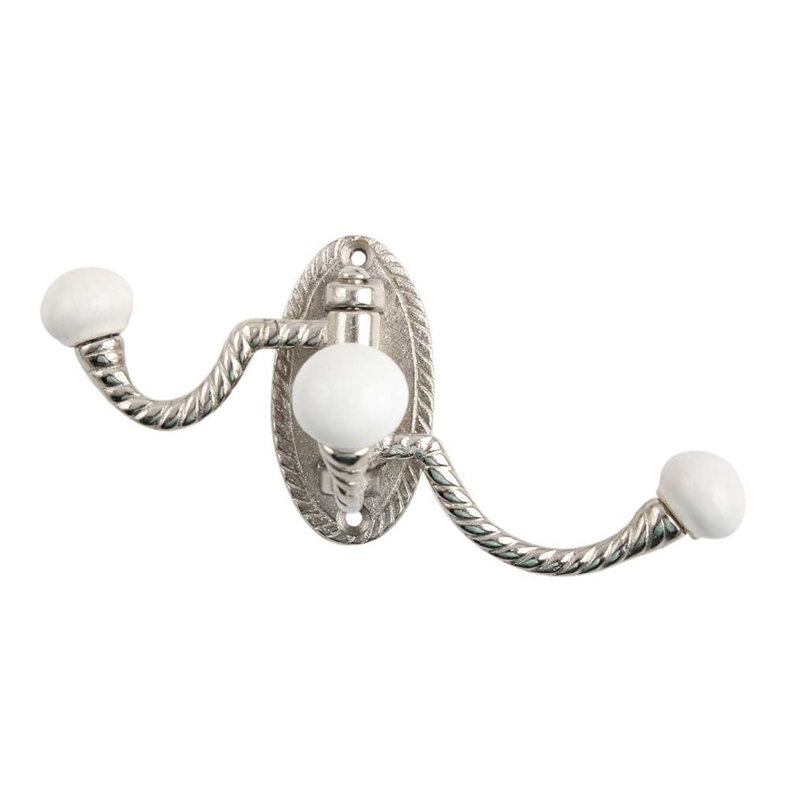 Woodcliff Iron Wall Hook, Silver