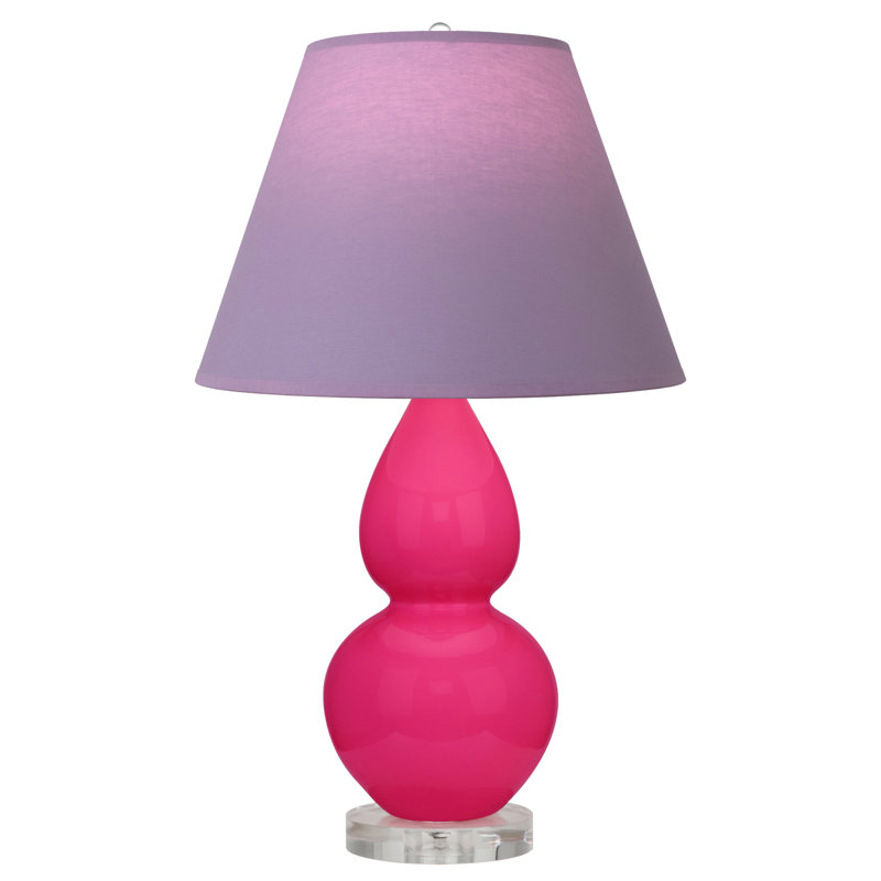 Petite lampe d'appoint à double gourde, Lavande / prune, Rose Razzle