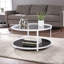 Table basse à pieds croisés avec rangement