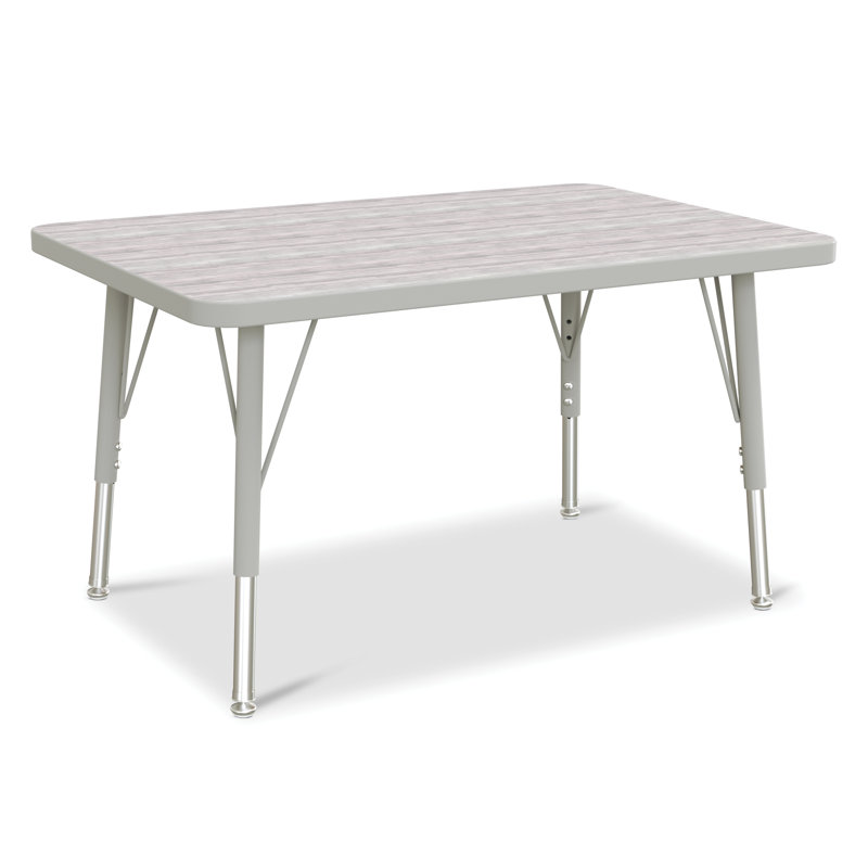 Table rectangulaire Berries, L 24 po x l 36 po, 15" - 24", gris