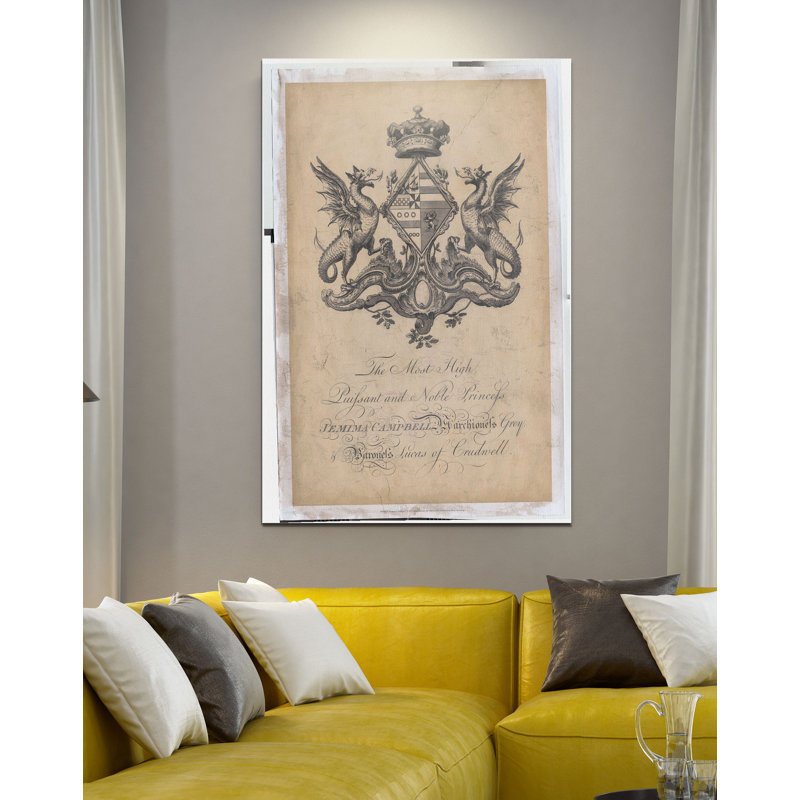 «Peerage of England V», art textuel, H 27 po x l 18 po x 1,5 po, Toile tendue