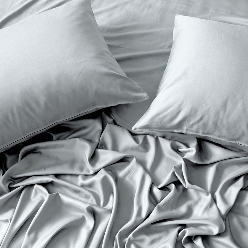 Ensemble de taie d'oreiller BedVoyage - 100% viscose de bambou - Froid et léger, Taie d’oreiller standard, Pierre