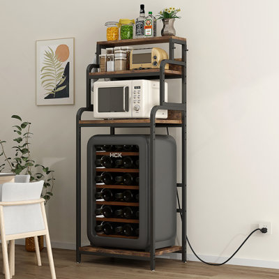 Mini-réfrigérateur vintage à 4 niveaux avec rangement réglable et design multifonctionnel pour la cuisine, le bureau ou le salon.