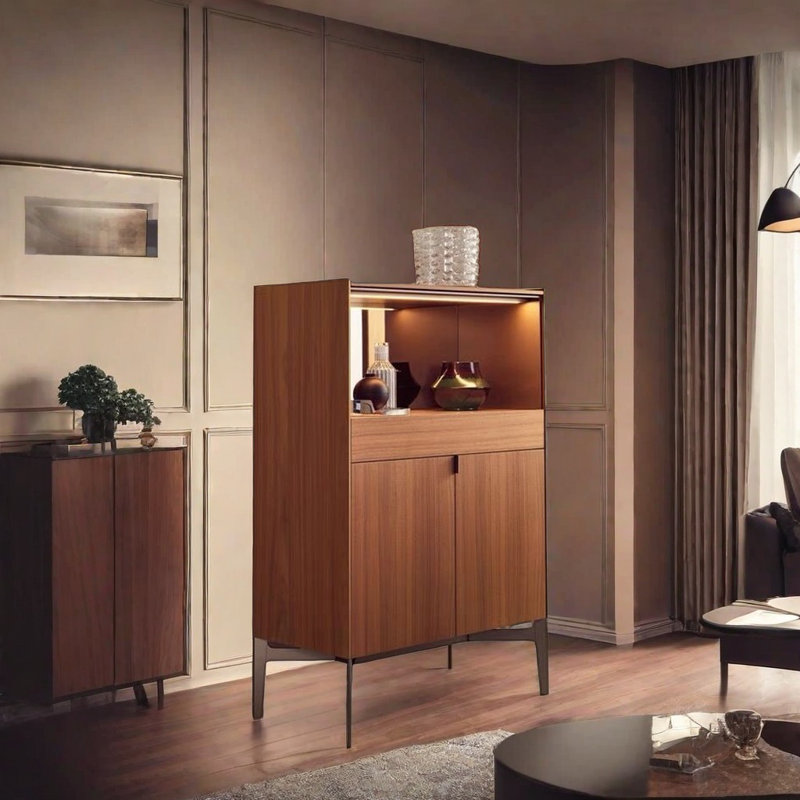 Buffet simple couleur noyer