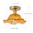 1-Gold brown dimmable glass iron ceiling light