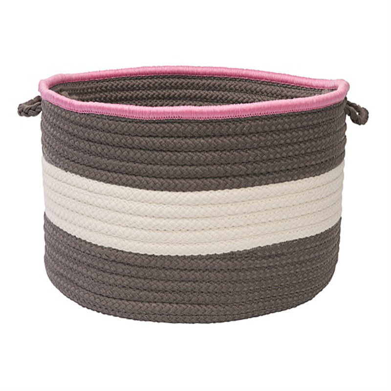 Panier carré en tissu, 10 x 12 x 10, Rose ombre